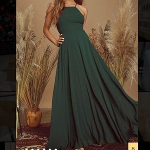 Emerald green maxi dress